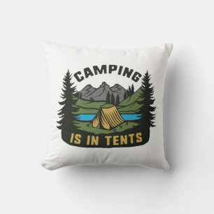 Coussin Le Camping Est Dans Les Tentes