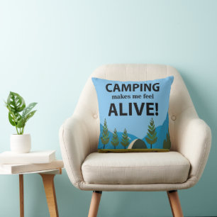 Coussin Le Camping Me Rend Vif 