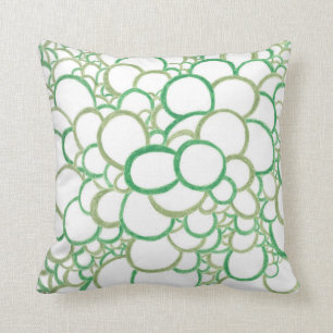 Coussin Le cercle vert empile le carreau