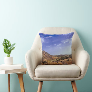 Coussin Le charme de la nature désertique sous un bleu