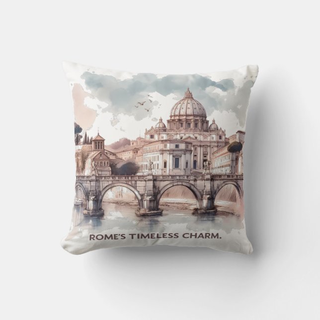 Coussin Le charme intemporel de Rome. Italie Europe (Recto)