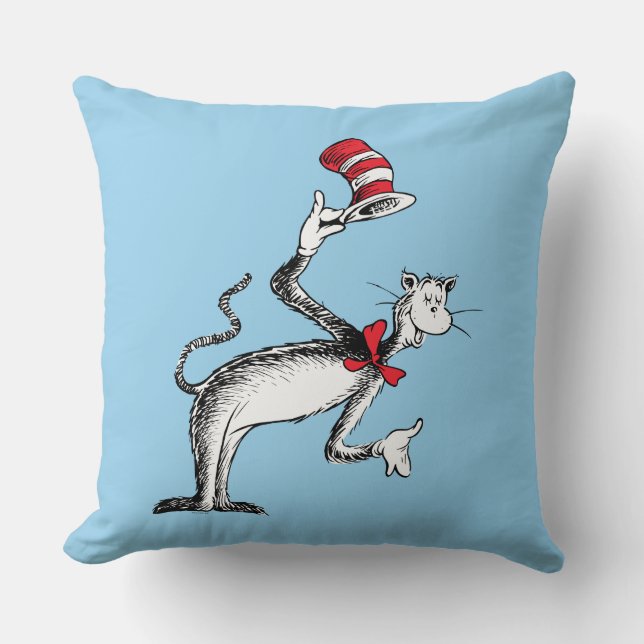 Coussin Le Chat Chapeauté s'incline (Recto)