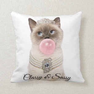 Coussin Le Chat de la princesse soufflant de la bulle