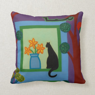 Coussin Le chat du croissant oblique 2008