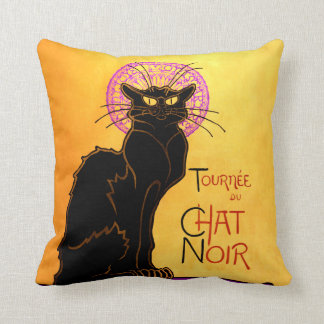 Coussin Le Chat Noir dans le pourpre