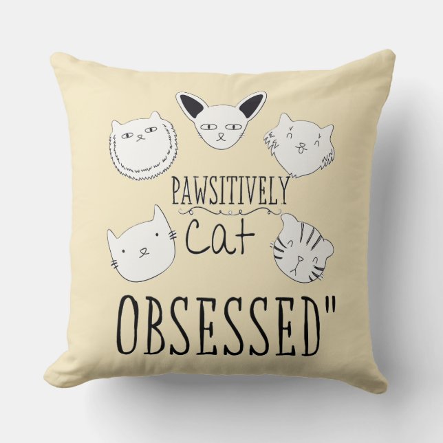 Coussin Le chat "pécheresse" observé (Recto)