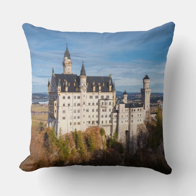 Coussin Le château de Neuschwanstein en Allemagne (Recto)