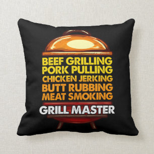 Coussin Le chef cuisinier du barbecue La viande d'été Fume
