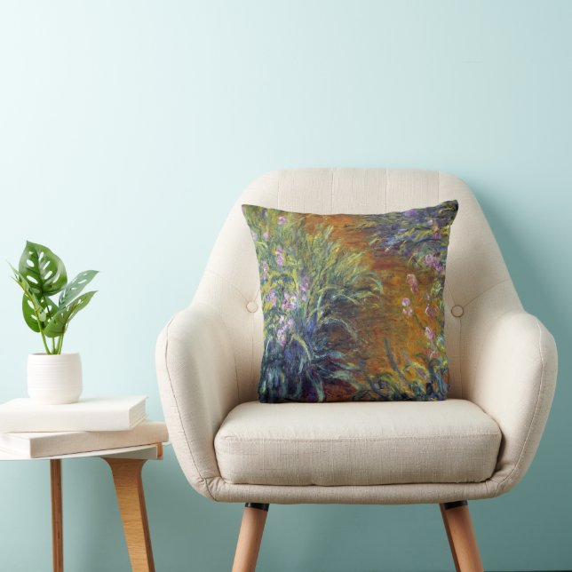 Coussin Le chemin à travers les iris par Claude Monet (Chaise)