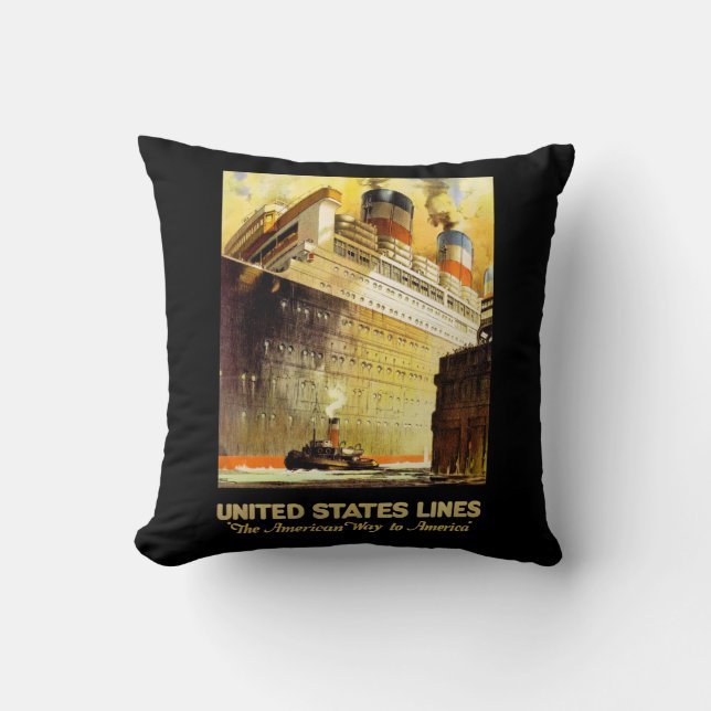 Coussin Le chemin américain vers l'Amérique (Recto)