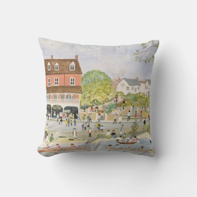 Coussin Le chemin de halage la Walton-sur-Tamise (Recto)