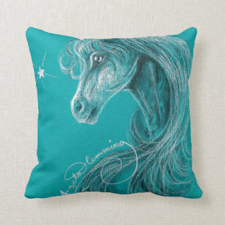 Coussin Le cheval arabe pensif
