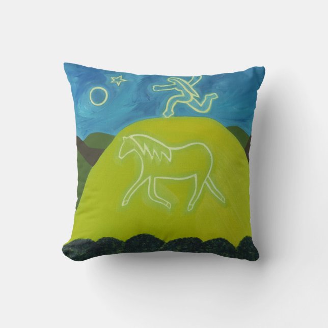 Coussin Le cheval blanc à Somerset 2011 (Recto)