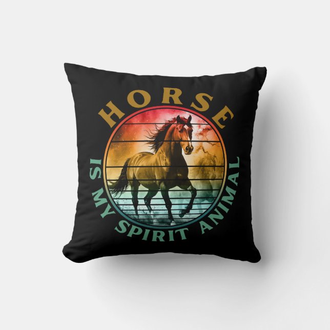 Coussin Le cheval est mon animal spirituel (Recto)