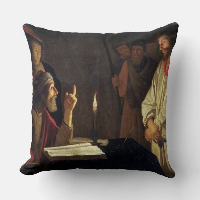 Coussin Le Christ avant Caiaphas (huile sur la toile) (Recto)