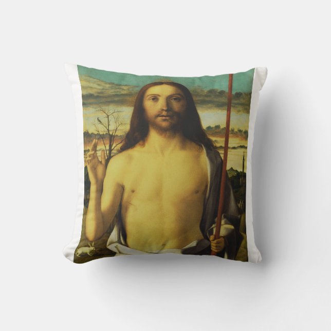 Coussin Le Christ bénissant par Giovanni Bellini   (Recto)