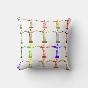Coussin le Christ Rédempteur coloré