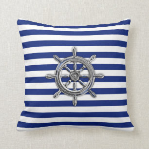 Coussin Le chrome aiment la roue sur les rayures nautiques