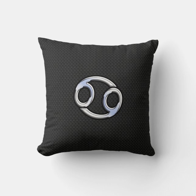 Coussin Le chrome comme le zodiaque de Cancer se (Recto)