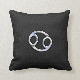 Coussin Le chrome comme le zodiaque de Cancer se