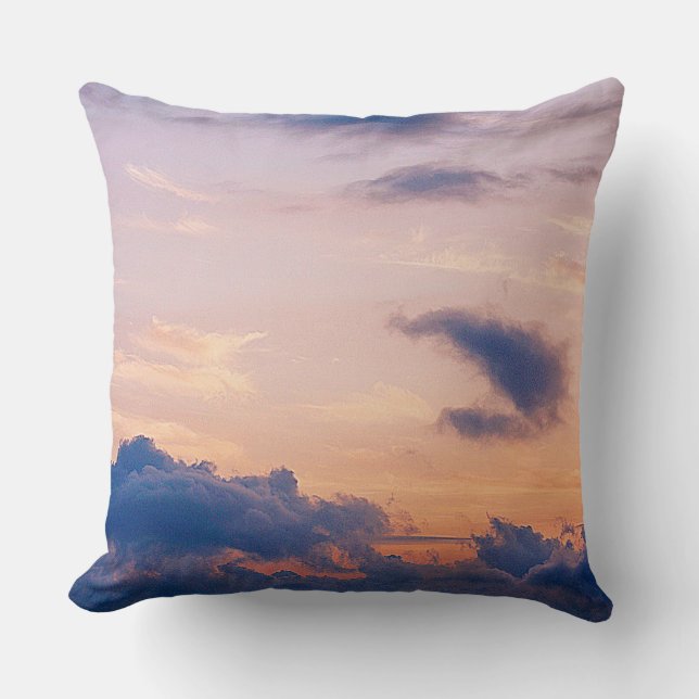Coussin Le ciel d'automne au coucher du soleil (Recto)