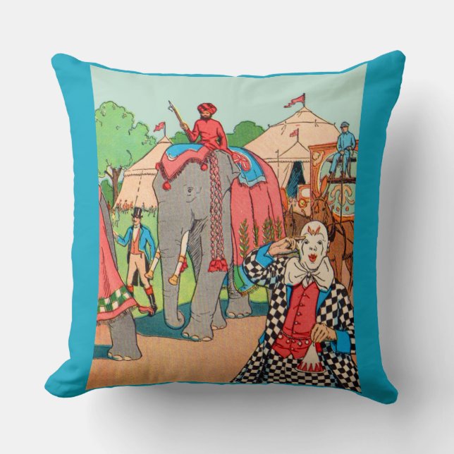 Coussin Le cirque arrive en ville (Recto)