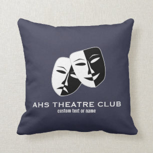 Coussin Le club de drame de théâtre masque le nom