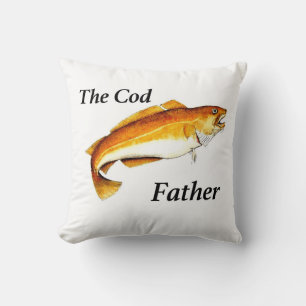 Coussin Le Cod Père idéal de pêche présent.