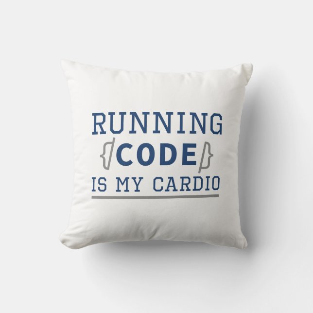 Coussin Le Code D'Exécution Est Mon Cardio (Recto)