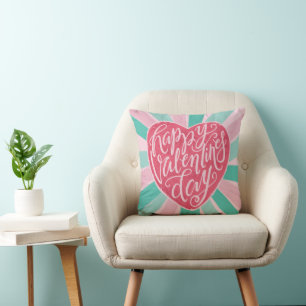 Coussin Le coeur de la Saint Valentin a éclaté