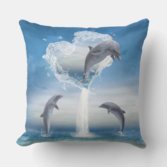 Coussin Le coeur des Dolphins (Recto)
