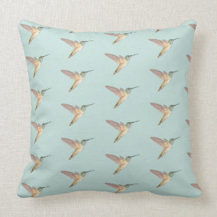 Coussin Le colibri de Light Seafoam Allen