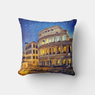 Coussin Le Colisée à Rome la nuit