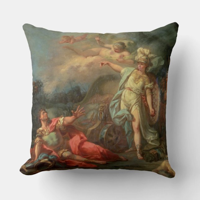 Coussin Le combat entre Mars et Minerva, 1771 (huile sur c (Recto)