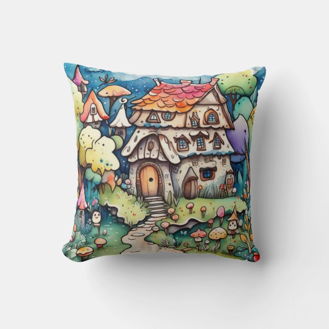 Coussin Le conte de fées dans le pays des fées (Recto)