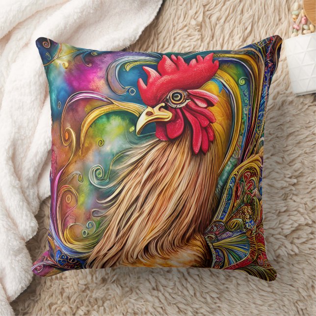 Coussin Le coq : Une beauté à voir (Couverture)