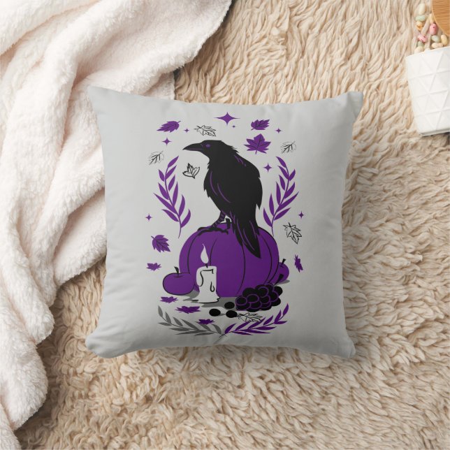 Coussin Le Corbeau de l'automne - Un hommage gothique du M (Couverture)