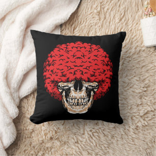 Coussin Le crâne d'Afro-Man : Abondante chevelure rousse b