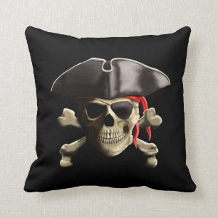 Coussin Le crâne de pirate de jolly roger