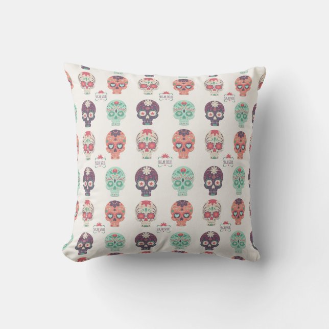 Coussin Le crâne de sucre a inspiré le carreau (Recto)