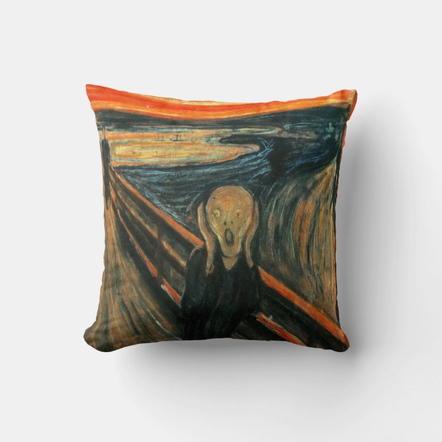 Coussin Le cri Edvard Munch Art Expressionniste Moderne (Recto)