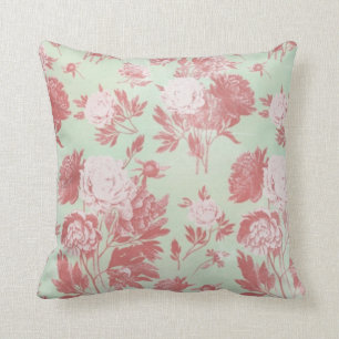 Coussin Le cru en bon état de pivoine fleurit le carreau