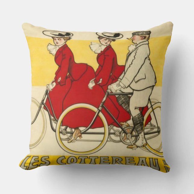 Coussin Le cru fait un cycle Cottereau par René Vincent (Recto)