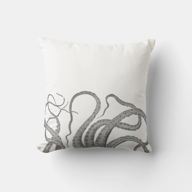 Coussin Le cru nautique de tentacules de poulpe kraken le (Recto)
