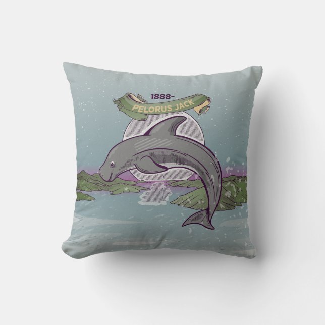 Coussin Le dauphin de Pelorus Jack Risso (Recto)