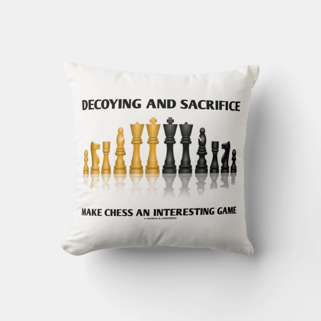 Coussin Le Découpage Et Le Sacrifice Font Du Chess Un Éche (Recto)