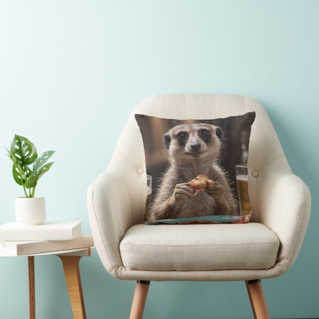 Coussin Le Déjeuner De Meerkat Sneaky, (Chaise)