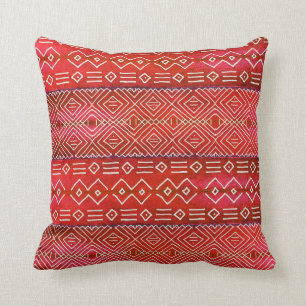 Coussin Le désert de Bohemian BoHO, Motif Navajo rayé