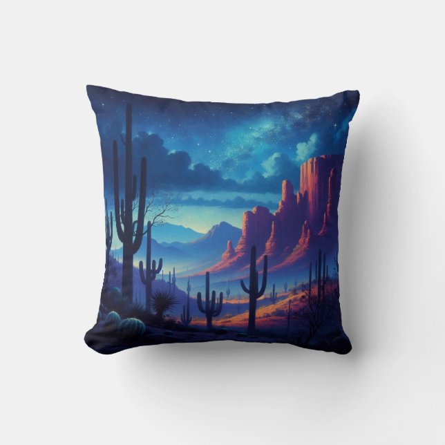 Coussin Le désert la nuit au sud-ouest (Recto)