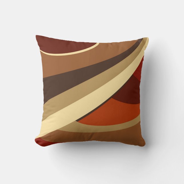 Coussin Le design contemporain brun, rouille, beige (Recto)